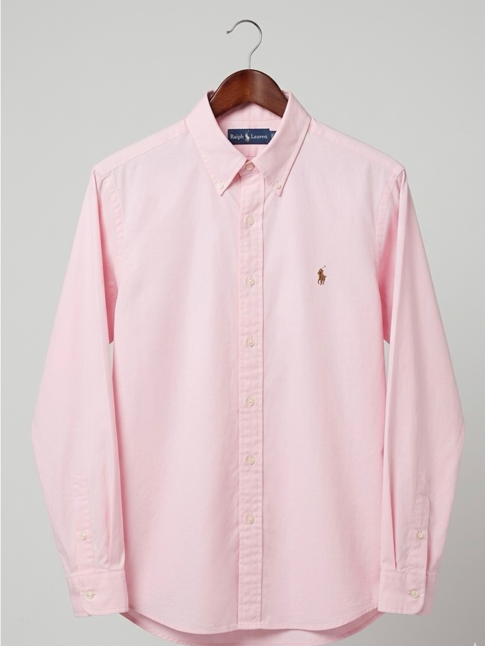 Ralph Lauren Classic Light Pink Long-Sleeve Button-Down Shirt